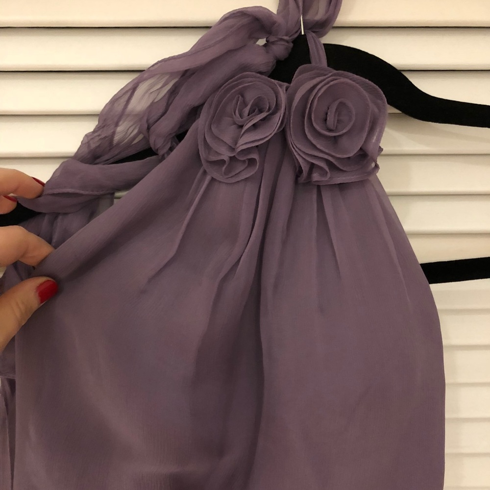 Violet chiffon formal bridesmaid dress